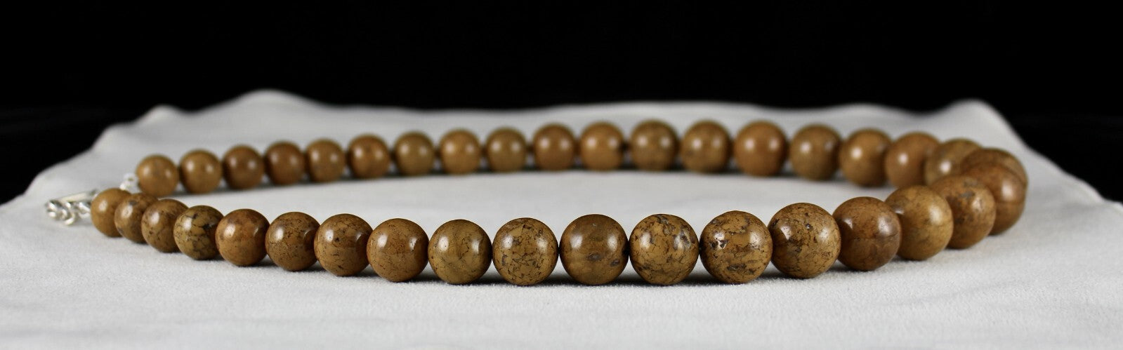 Natural Yellow Jade Round Beaded Necklace Big Gemstone String 911ct For Wedding