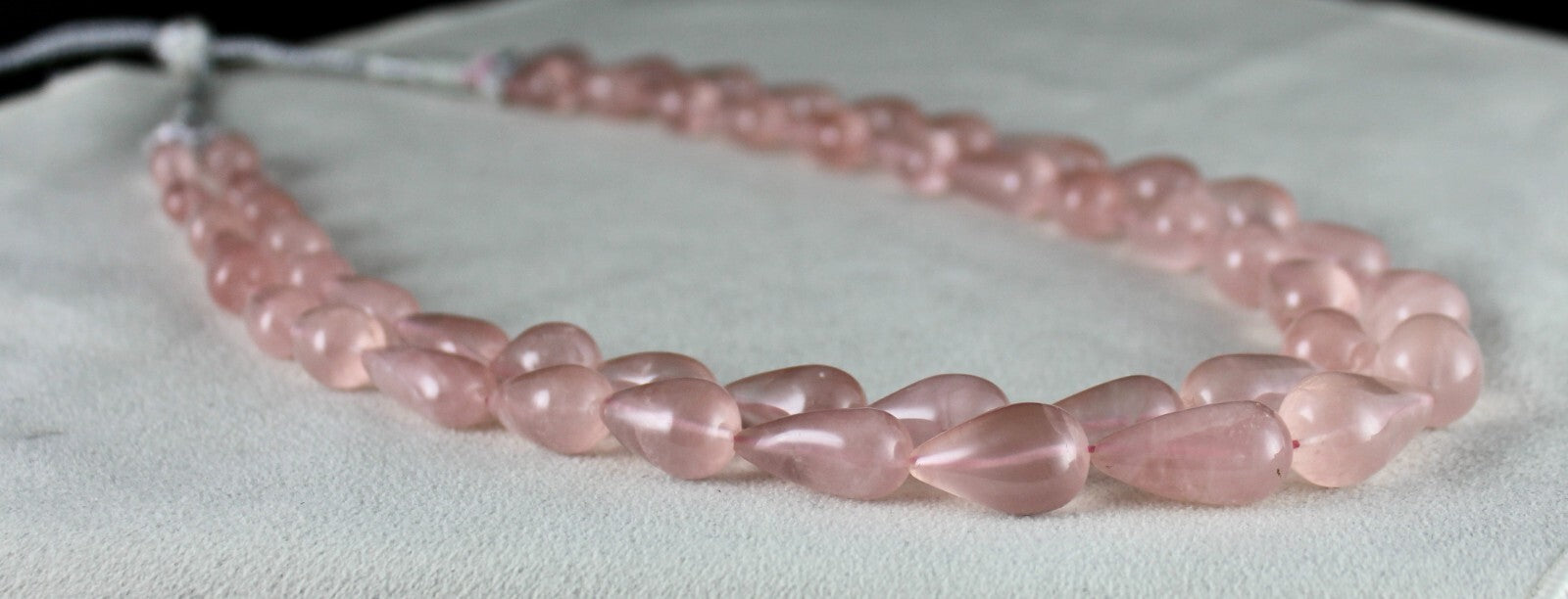 Natural Rose Quartz Beads Drops Necklace 2 L 649 Ct Gemstone Fashion For Women