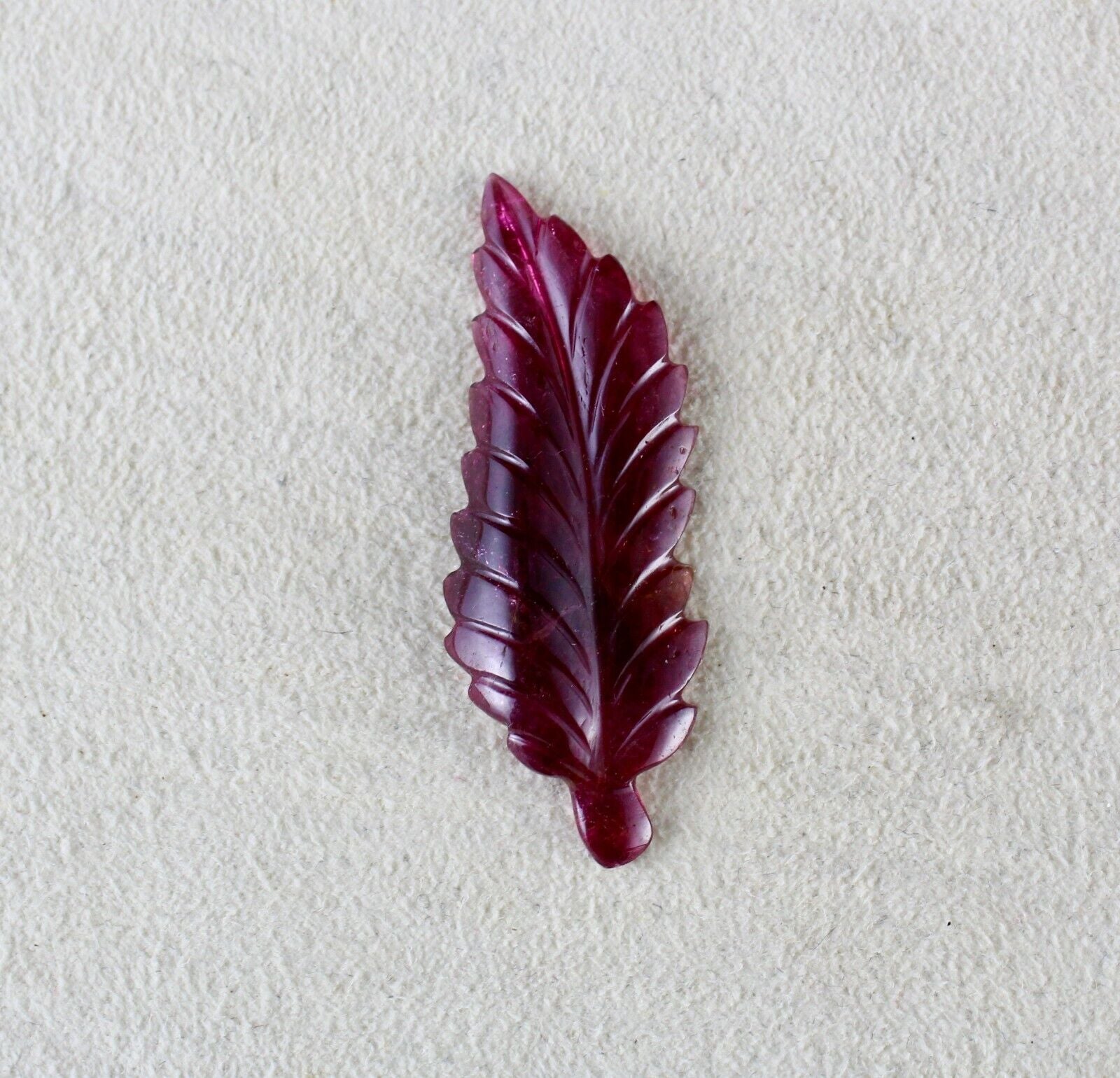 NATURAL PINK TOURMALINE CARVED LEAF 14.63 CARATS GEMSTONE FOR DESIGNING PENDANT