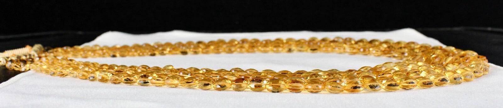 Certified Natural Yellow Citrine 626 Ct Faceted Coin Gemstone Necklace