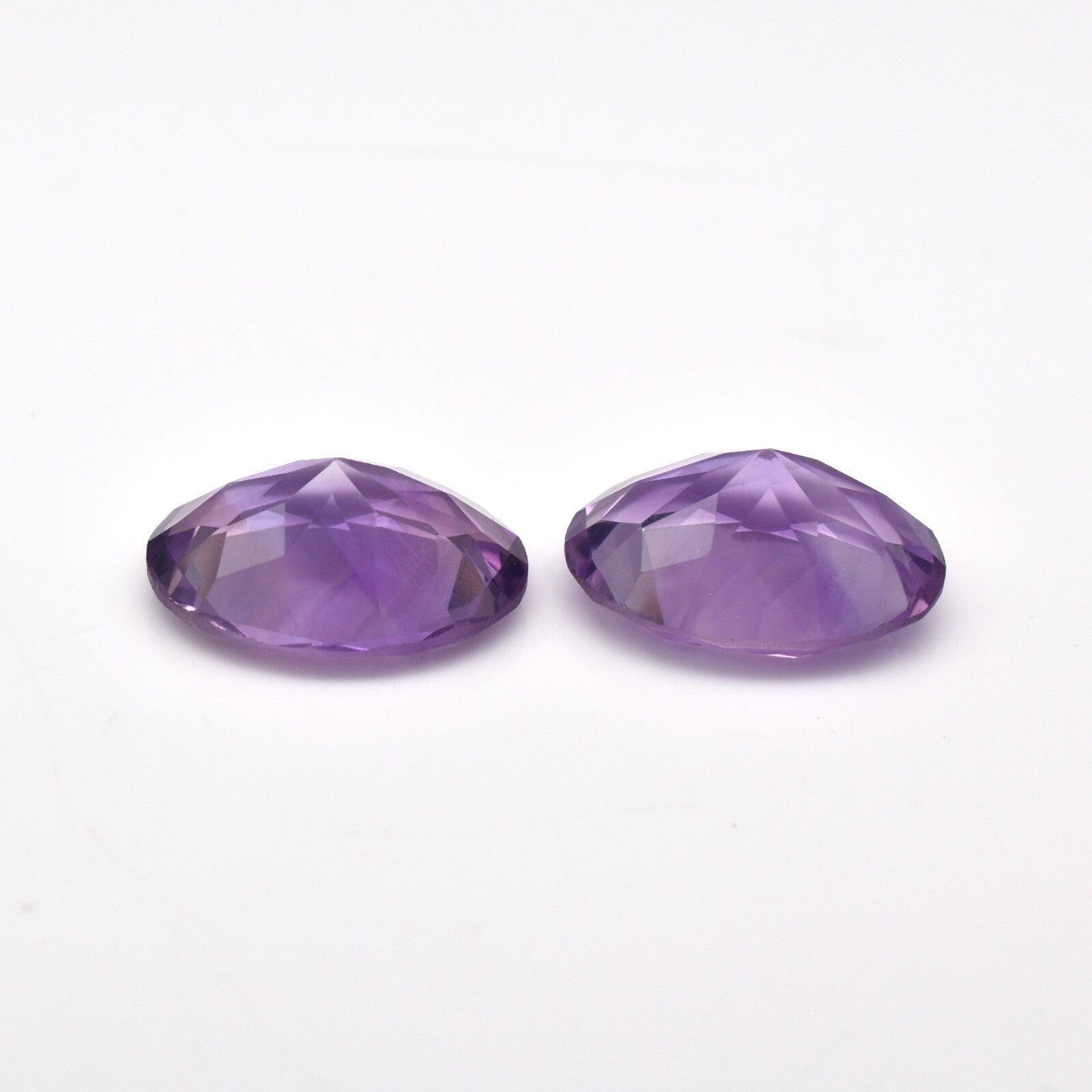 Natural Amethyst Oval Purple Gemstone Pair 29.54 Ct 20x15mm Earring Design