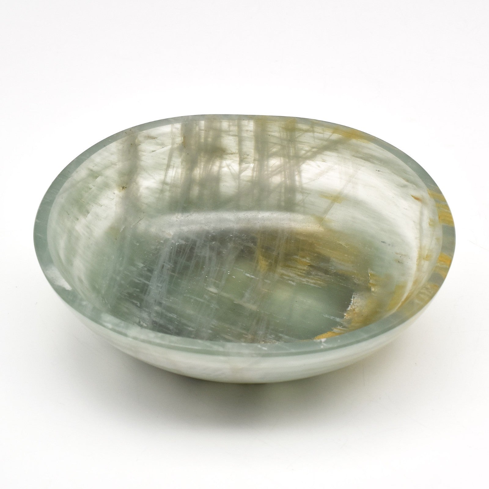 Certified Natural Aventurine Quartz Bowl 1575 Ct Carved Oval Gemstone Home Decor