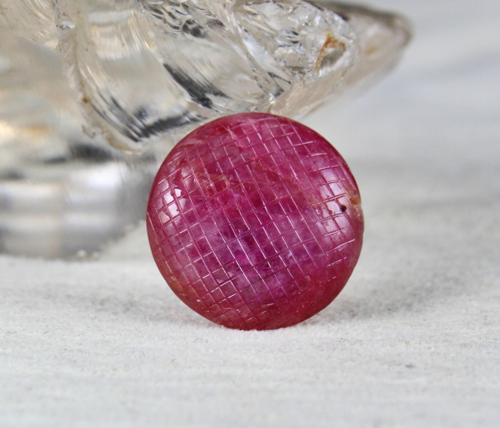 Certified Natural Untreated Ruby 23.78ct Carved Round Cabochon Ring Pendant