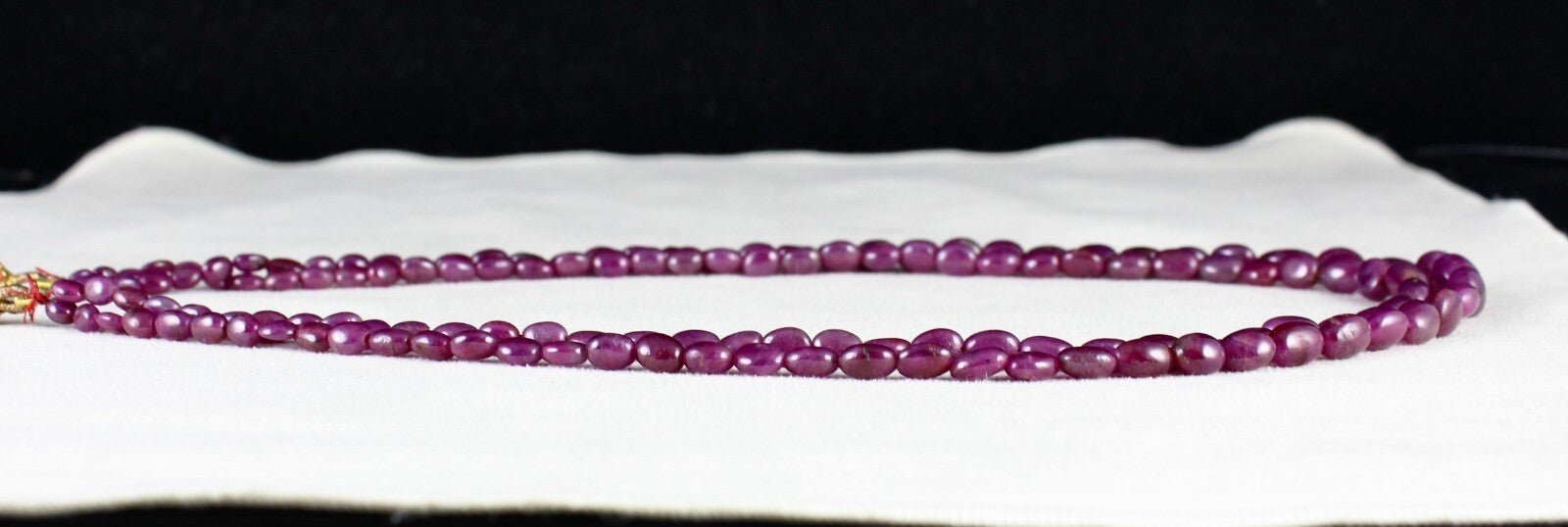 Natural Unheated Ruby Beads Necklace 2 L 212 Ct Gemstone Fashion Jewelry