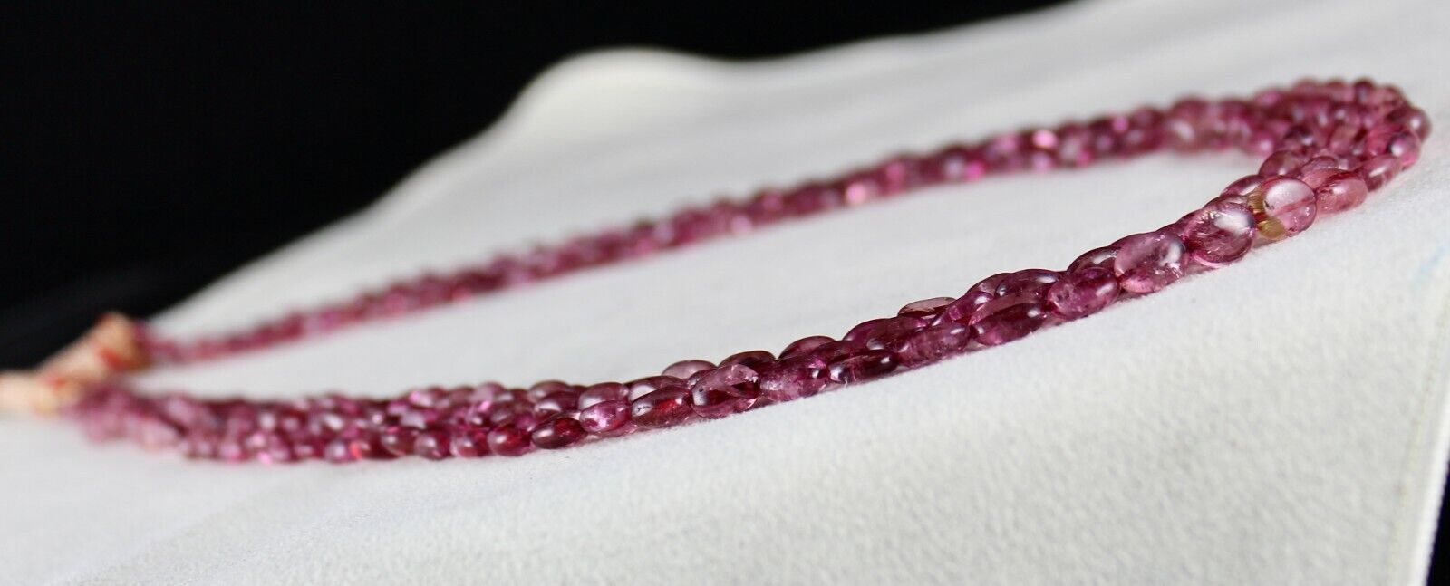 NATURAL TOURMALINE BEADS CABOCHON 3 L 244 CARATS GEMSTONE BEADED OLD NECKLACE