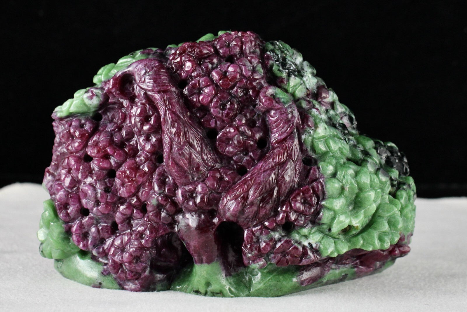 Certified Natural Ruby Zoisite Lord Ganesha 3739 Ct Gemstone Statue Decor