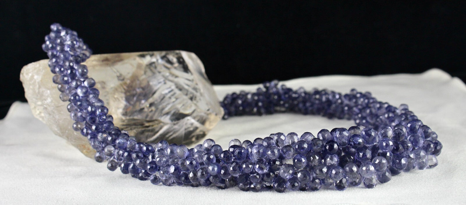 Certified Natural Blue Iolite Teardrop 901 Ct Gemstone Fashion Necklace