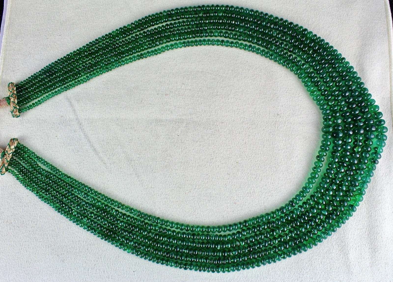 Certified Natural Zambian Emerald Beads Necklace 6mm L 754 Ct Gemstone Party