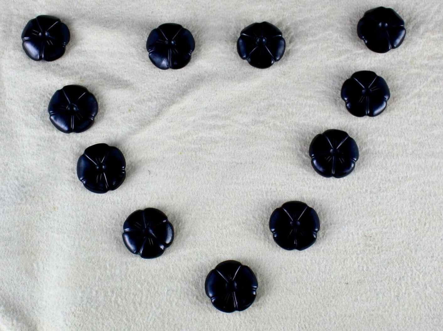 Natural Black Onyx 63ct Carved Flower 15 Pcs Gemstone Ring Pendant Earring Set