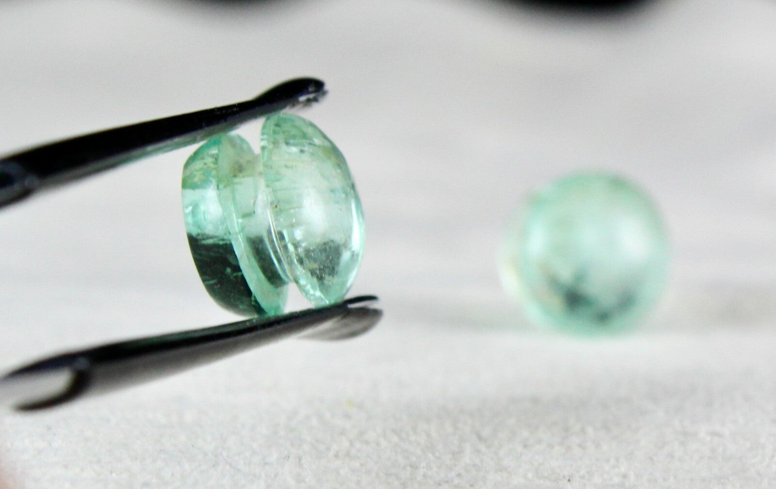 Certified Natural Colombian Emerald Cabochon Earrings 15.41 Ct Gemstone Pair