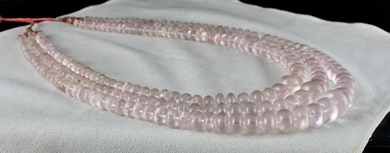 Certified Natural Rose Quartz Beads Round 1050 Ct Big Gemstone Pink Necklace