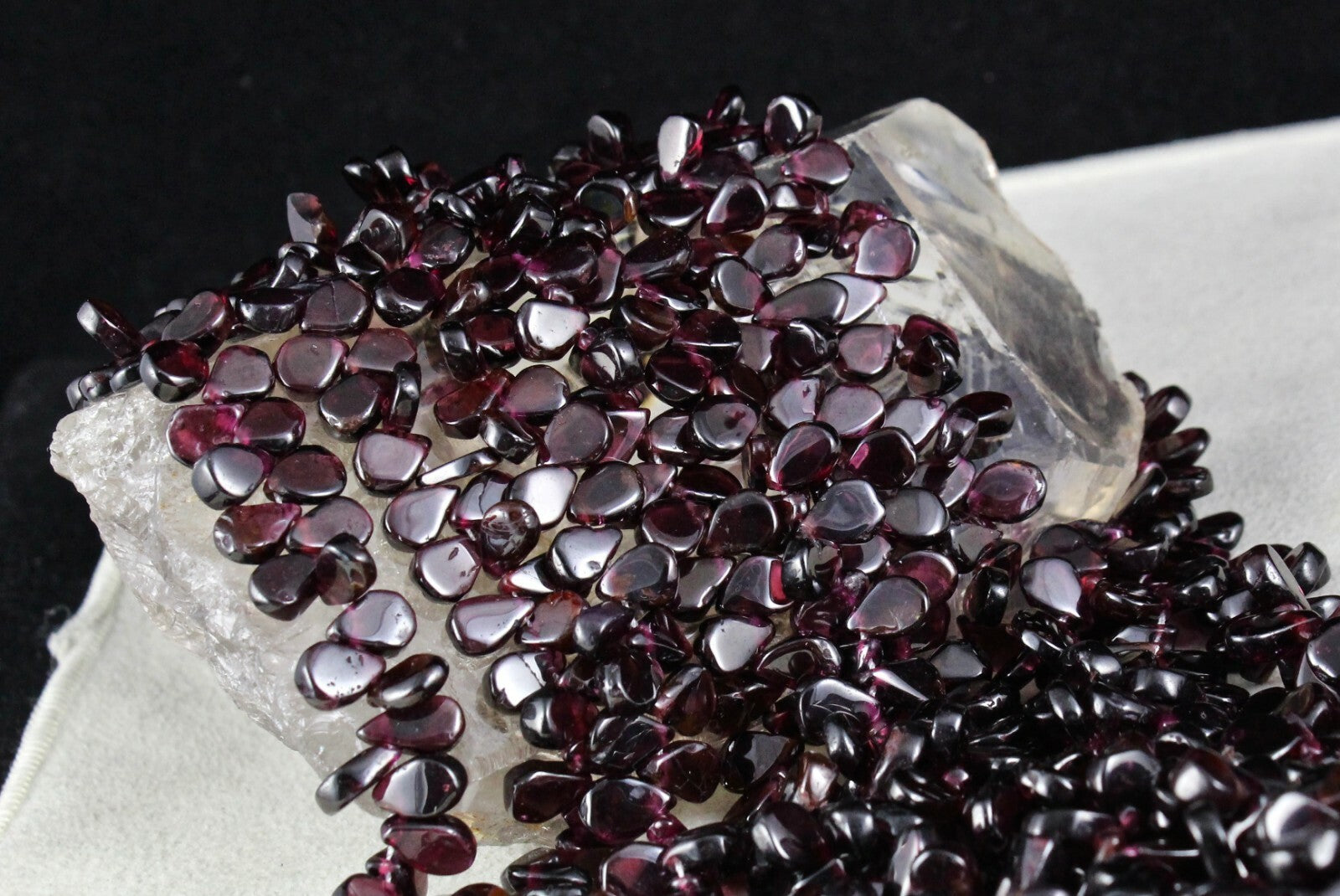 Unique Natural Garnet Beads Tear Drop 5 L 1662 Ct Red Gemstone Necklace