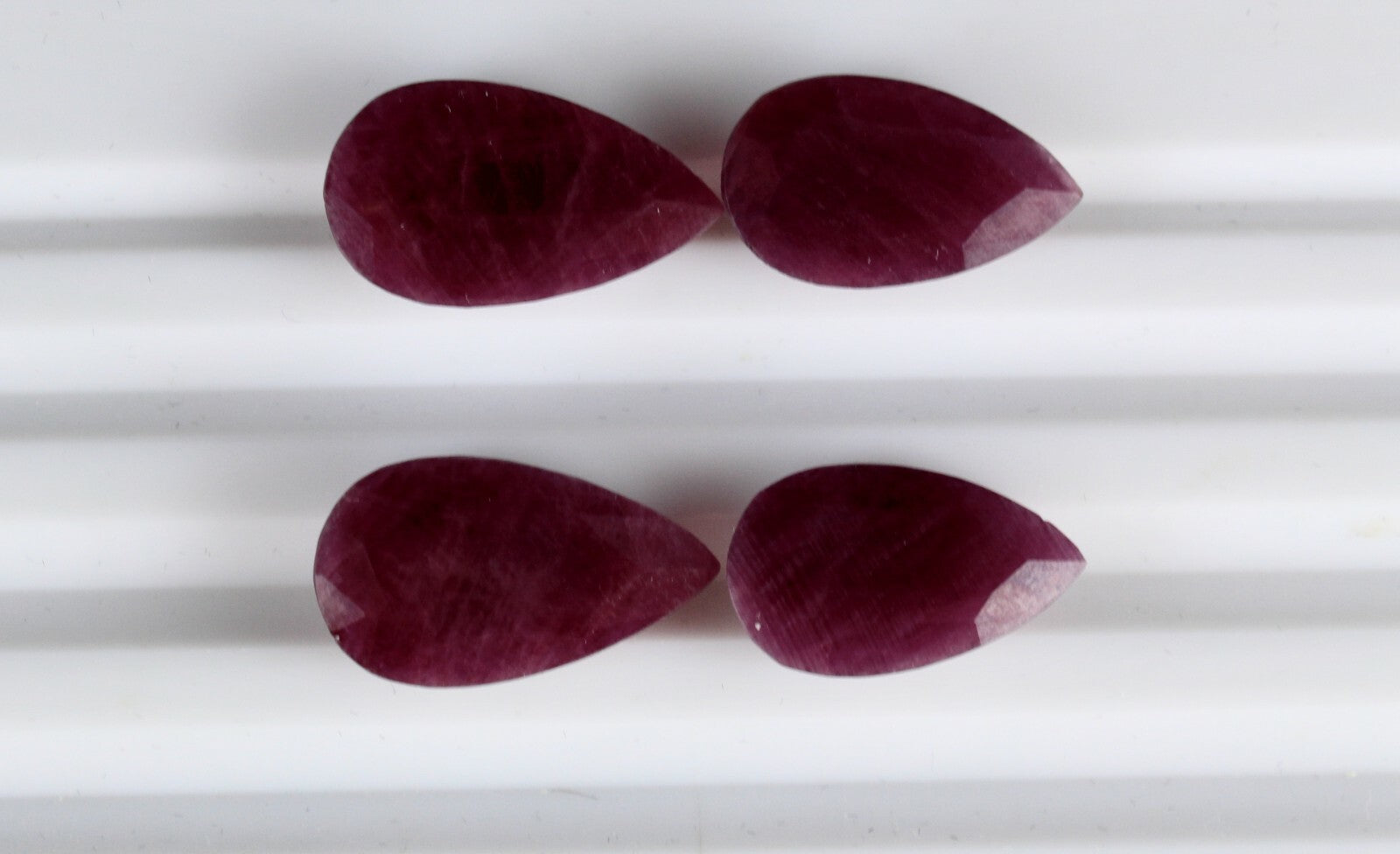 Certified Natural Untreated Ruby Pear 60.06 Ct Gemstone Earring Pair Design