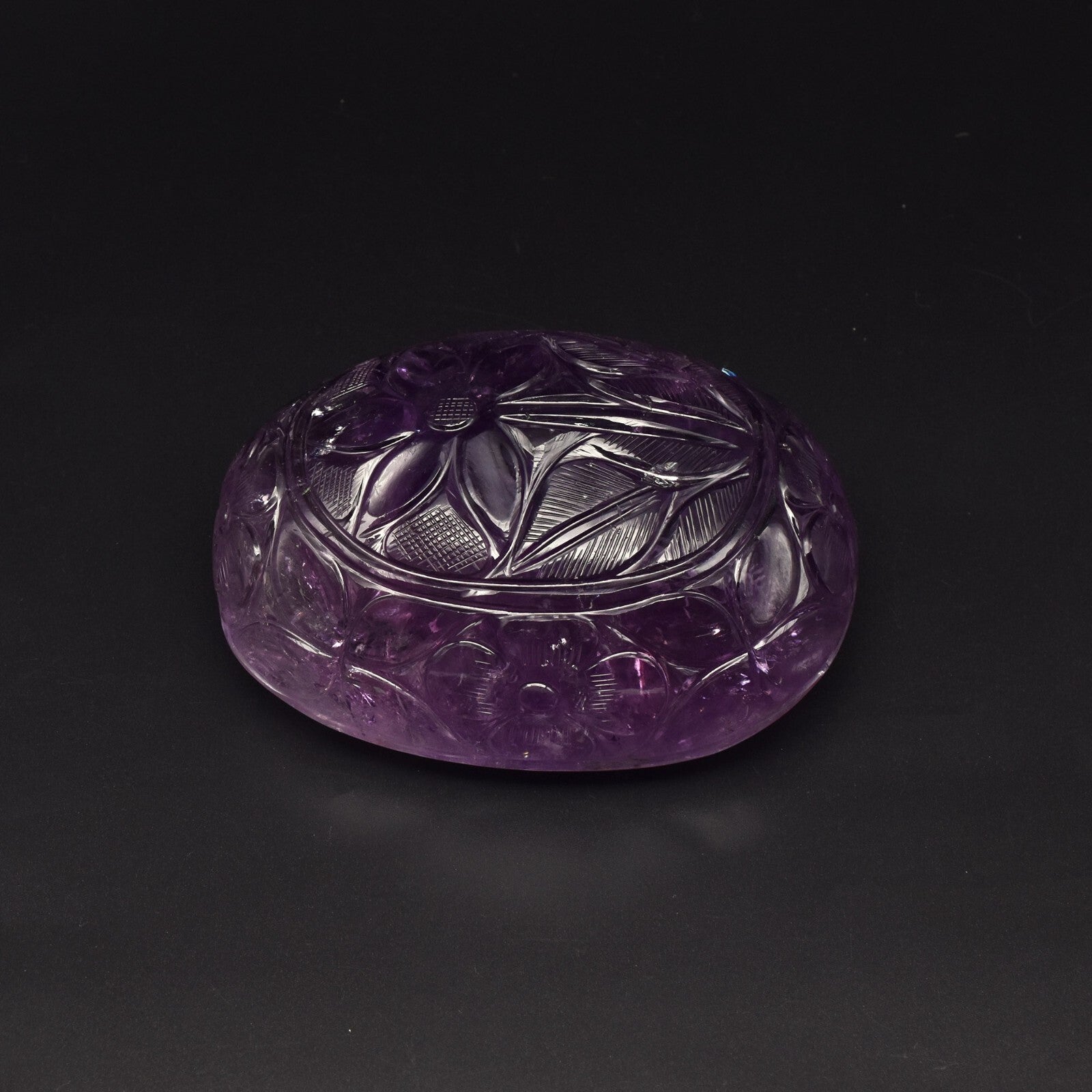 Vintage Oval Natural Amethyst 1940 Ct 90x69mm Gemstone Collector Piece Certified