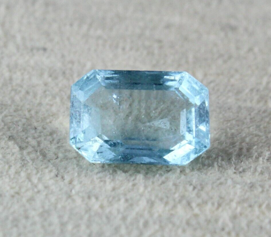 NATURAL BLUE AQUAMARINE OCTAGON CUT 4.57 CTS GEMSTONE FOR DESIGNING RING PENDANT