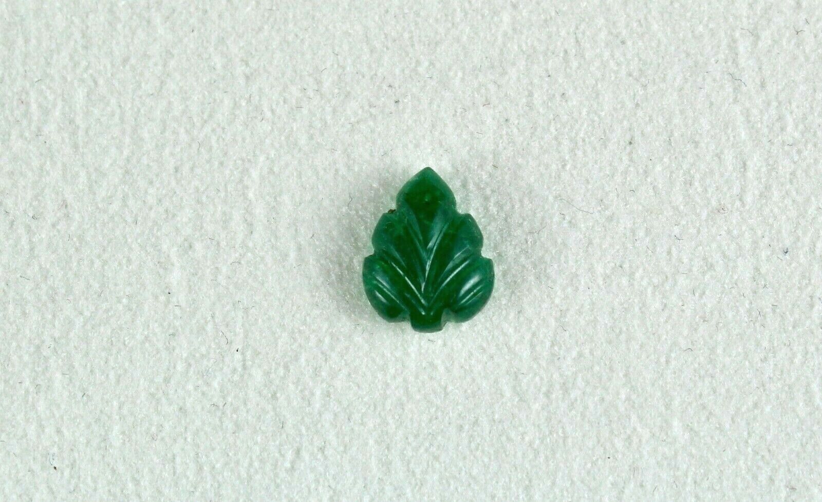 ZAMBIA NATURAL EMERALD CARVED LEAF 1.64 CARATS GEMSTONE FOR RING PENDANT DESIGN