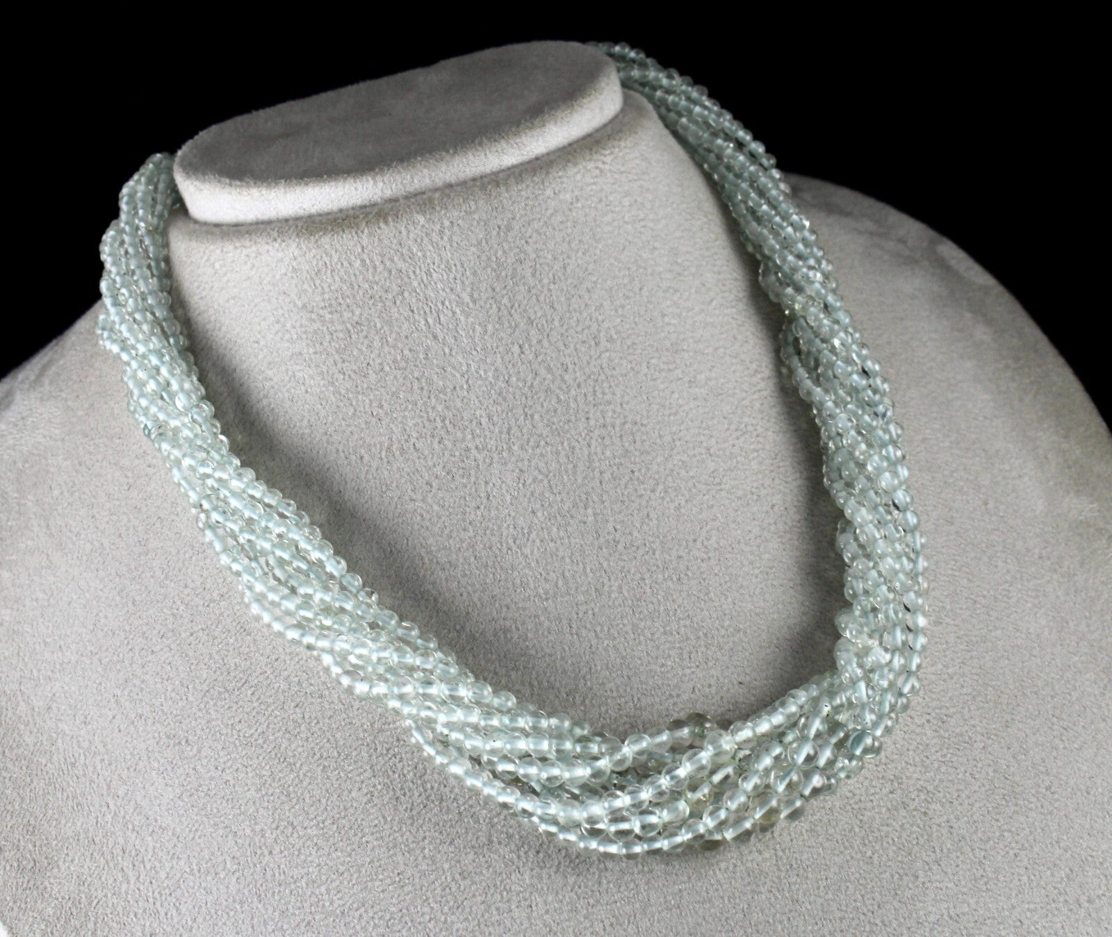 Certified Natural Blue Aquamarine 433 Ct Sterling Silver Ladies Necklace