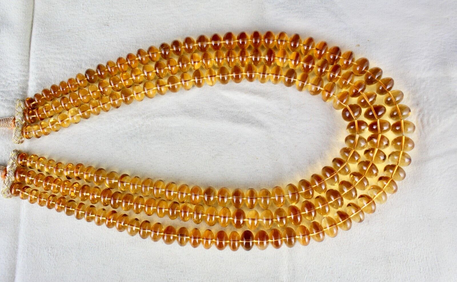 Natural Yellow Citrine Beads Round 3 L 935 Ct Top Gemstone Statement Necklace