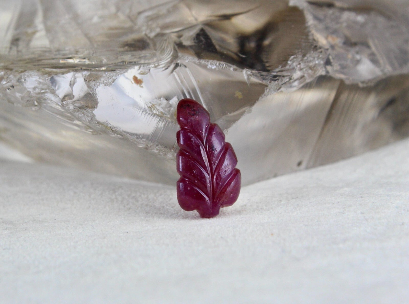 Certified Natural Ruby Carved Leaves 113.25ct 55 Pcs Gemstone Lot Jewelry Design