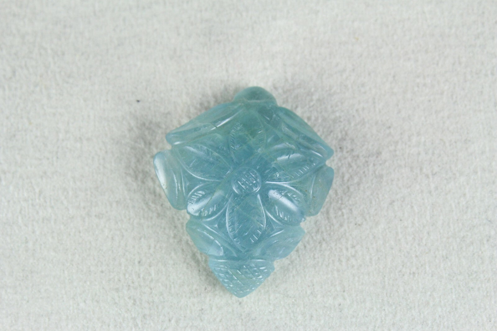 Certified Gtl Natural Blue Aquamarine Carved Pendant 49.71 Ct Design For Women