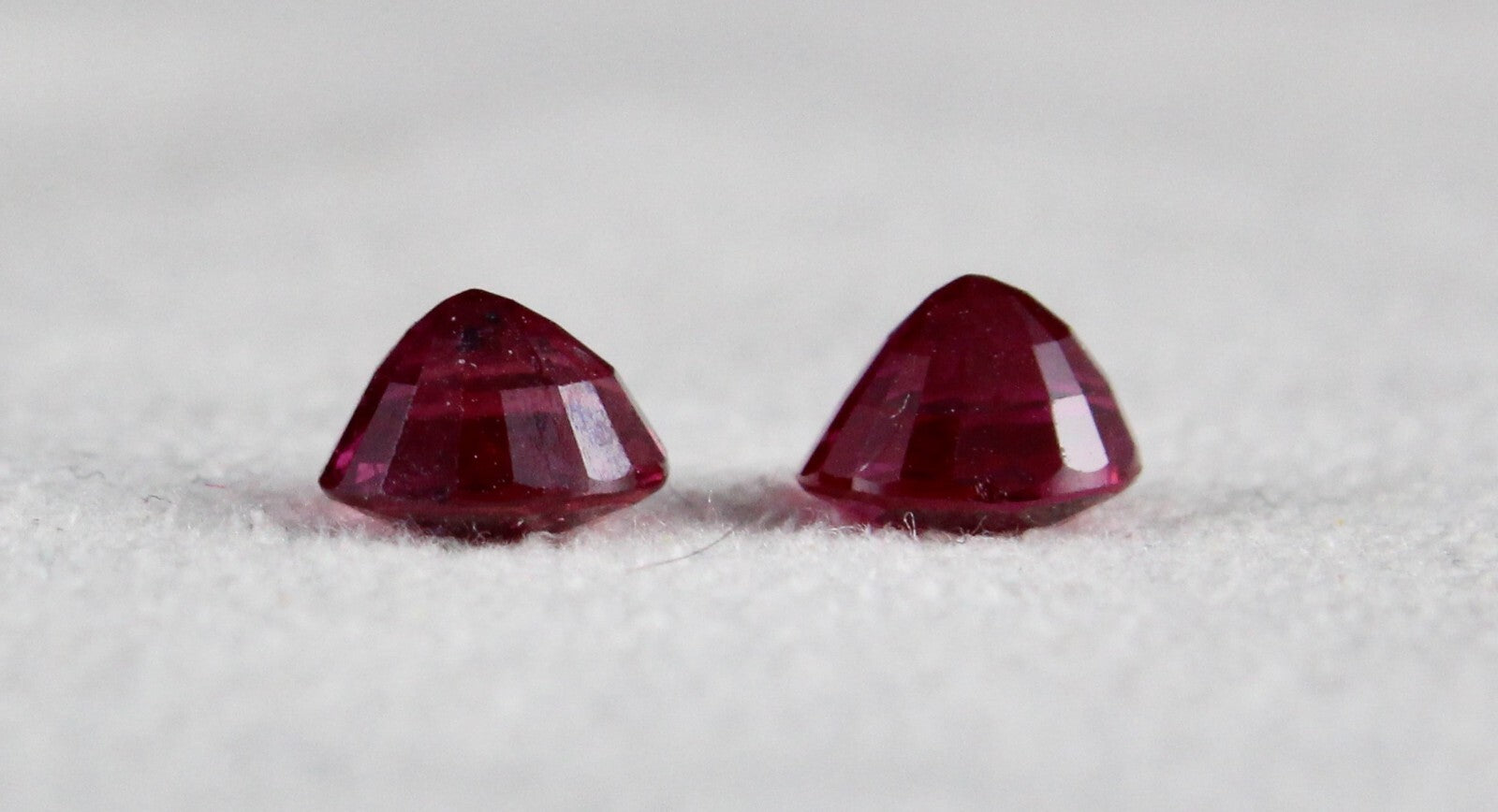 Certified Natural Ruby Oval Cut 2.12 Ct Burmese Red Gemstone Pair Earring Design