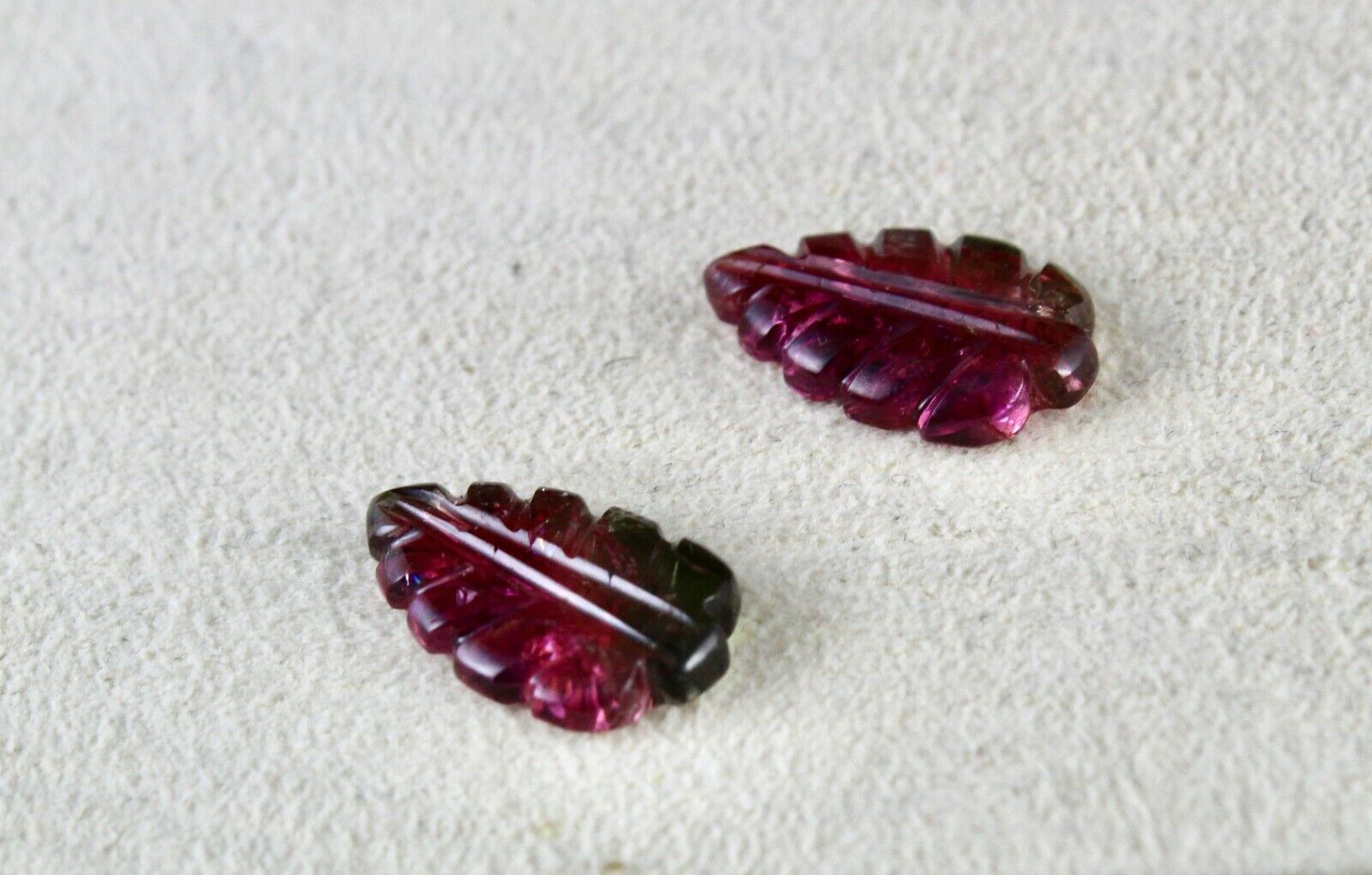 NATURAL MULTI TOURMALINE LEAVES PAIR 10.45 CARATS GEMSTONE EARRING DESIGNING