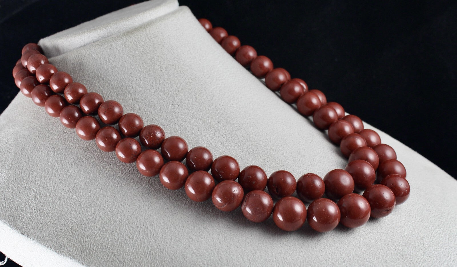 Natural Red Jasper Beads Round 1300 Ct Fashion Gemstone Necklace
