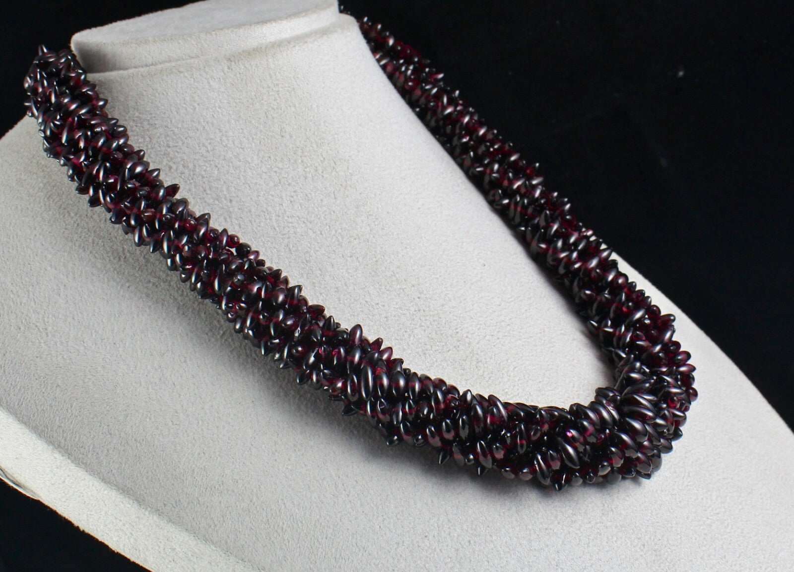 Natural Red Garnet Fancy Teardrop Necklace 1369 Ct Gemstone Beads Fine Jewelry