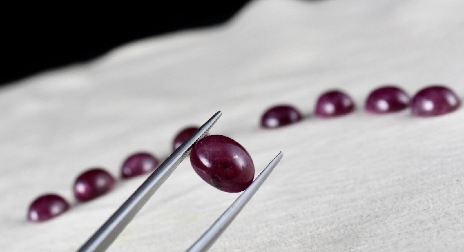 Certified Natural Unheated Ruby Cabochon 53.90ct Sterling Silver Bracelet