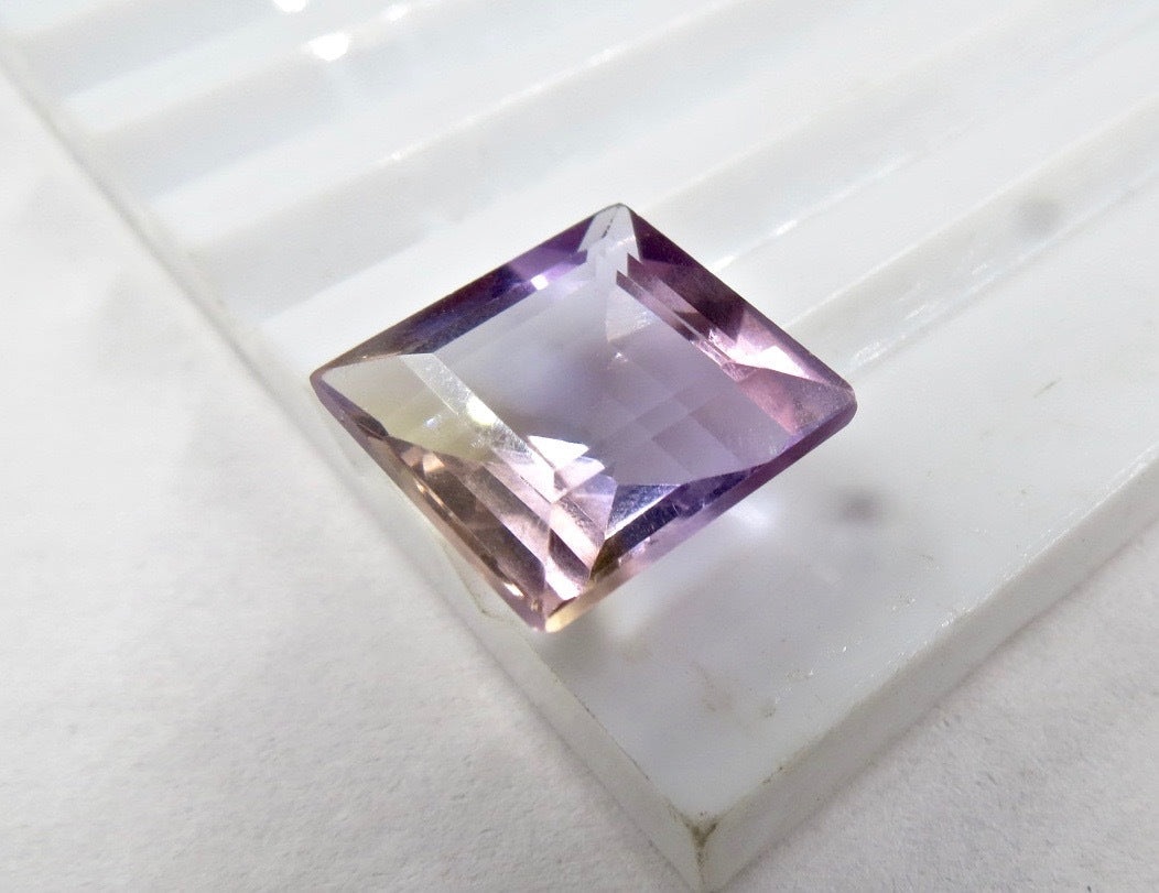 15mm Natural Ametrine 15.20ct Square Gemstones For Ring Designing