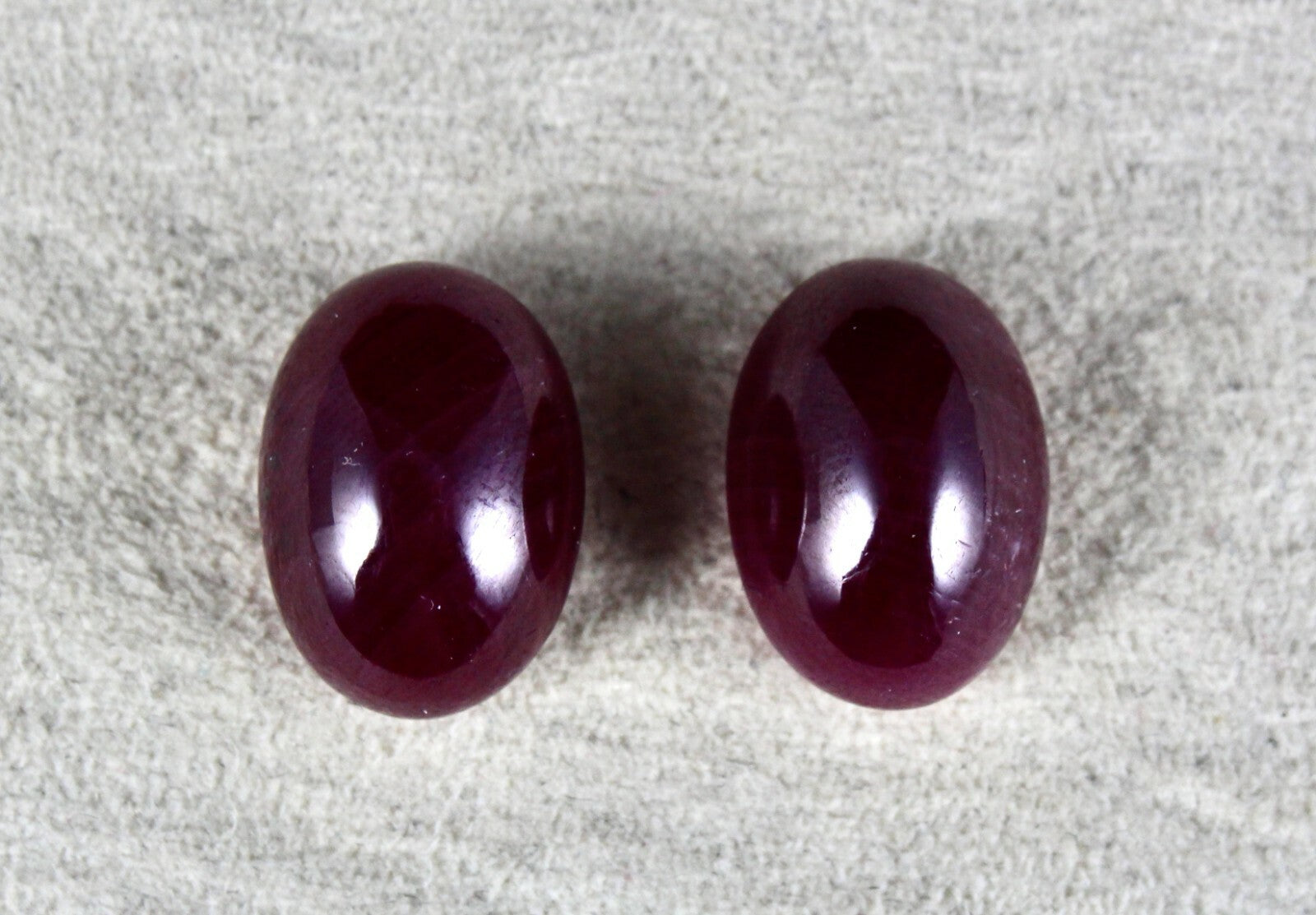 Certified Natural Untreated Ruby Oval Cabochon 36.50 Ct Gemstones Earrings