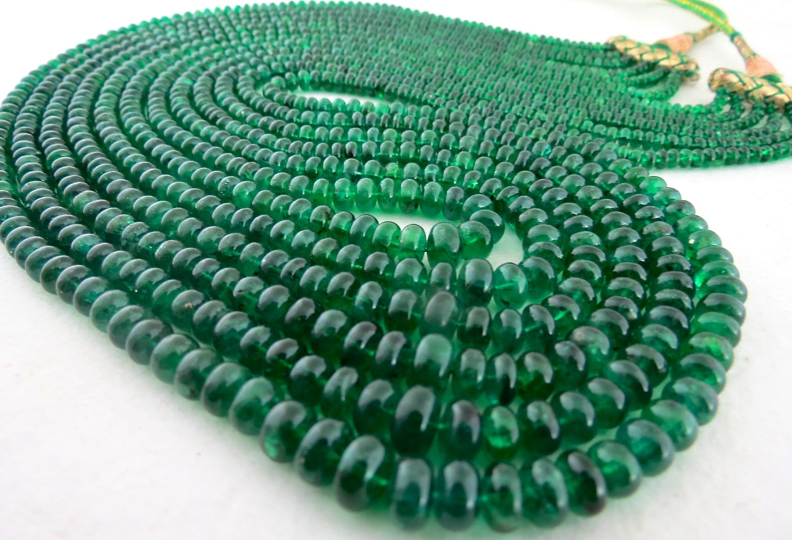 Certified Natural Zambian Emerald Beads Necklace 6mm L 754 Ct Gemstone Party