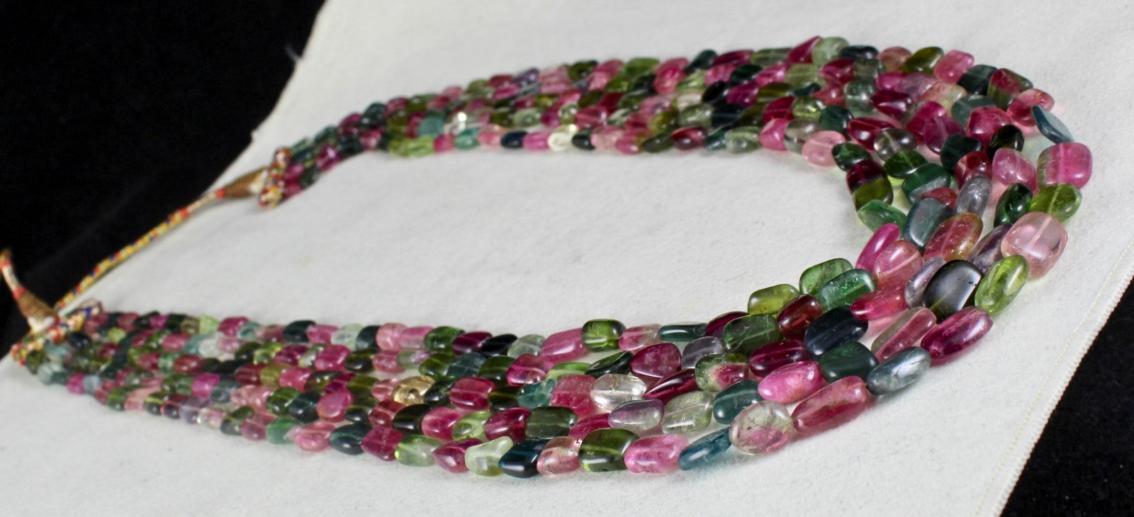 Certified Natural Multi Tourmaline Beads Necklace 5 L 667 Ct Gemstone For Women