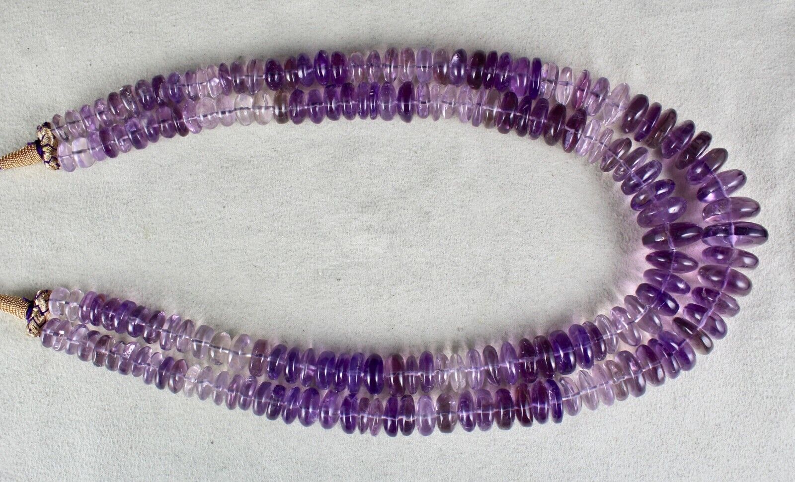 Natural Purple Shaded Amethyst Beads Round 2 L 1127 Ct Gemstone Unique Necklace