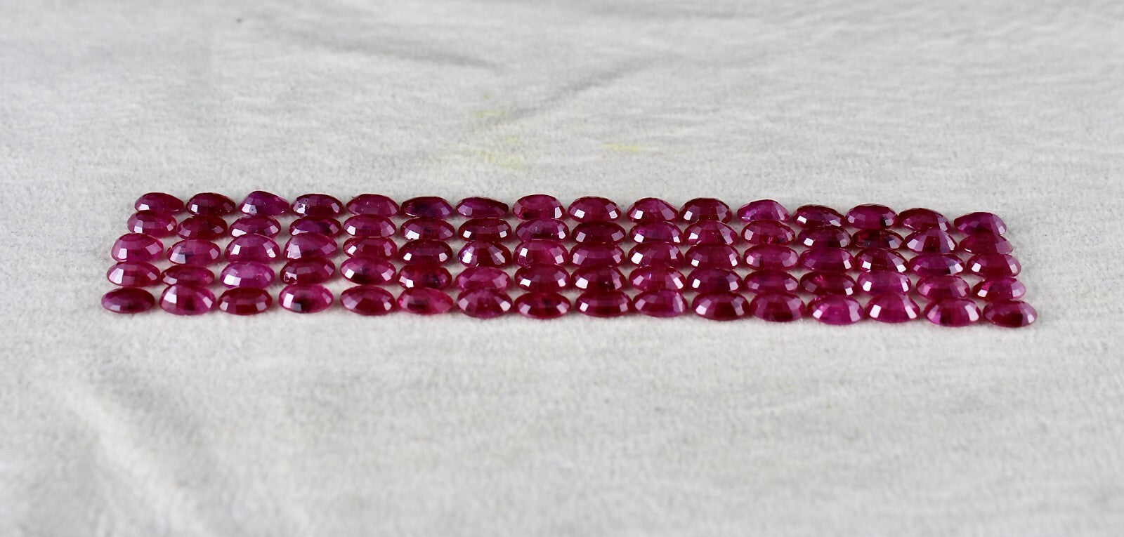 Certified Natural Heated Burma Ruby 46.30 Ct Oval Cut 80 Pc Gemstone Bracelet