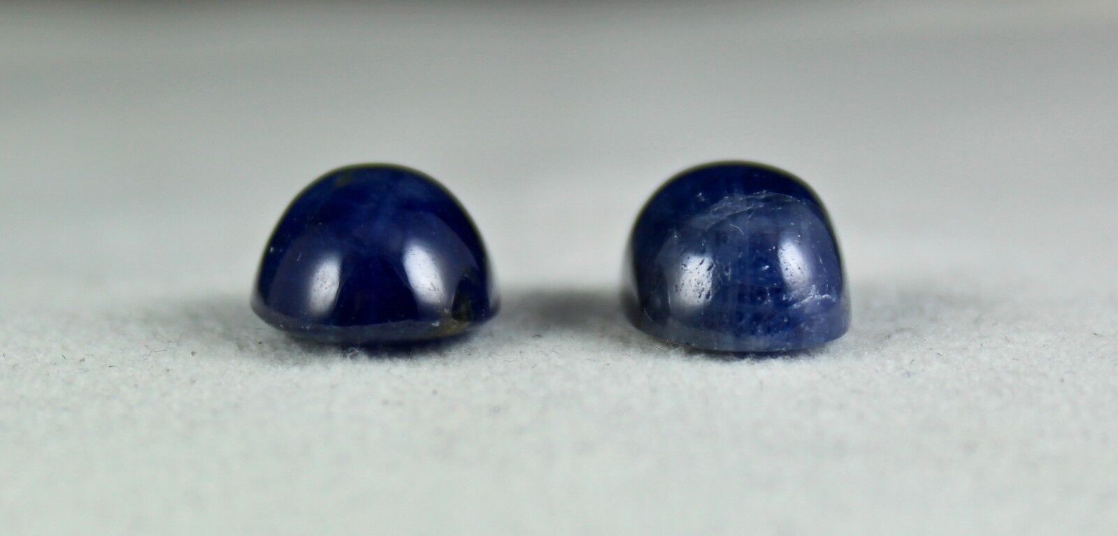 Natural Untreated Blue Sapphire Cabochon Oval 2 Pc 31.41 Ct Gemstone For Earring