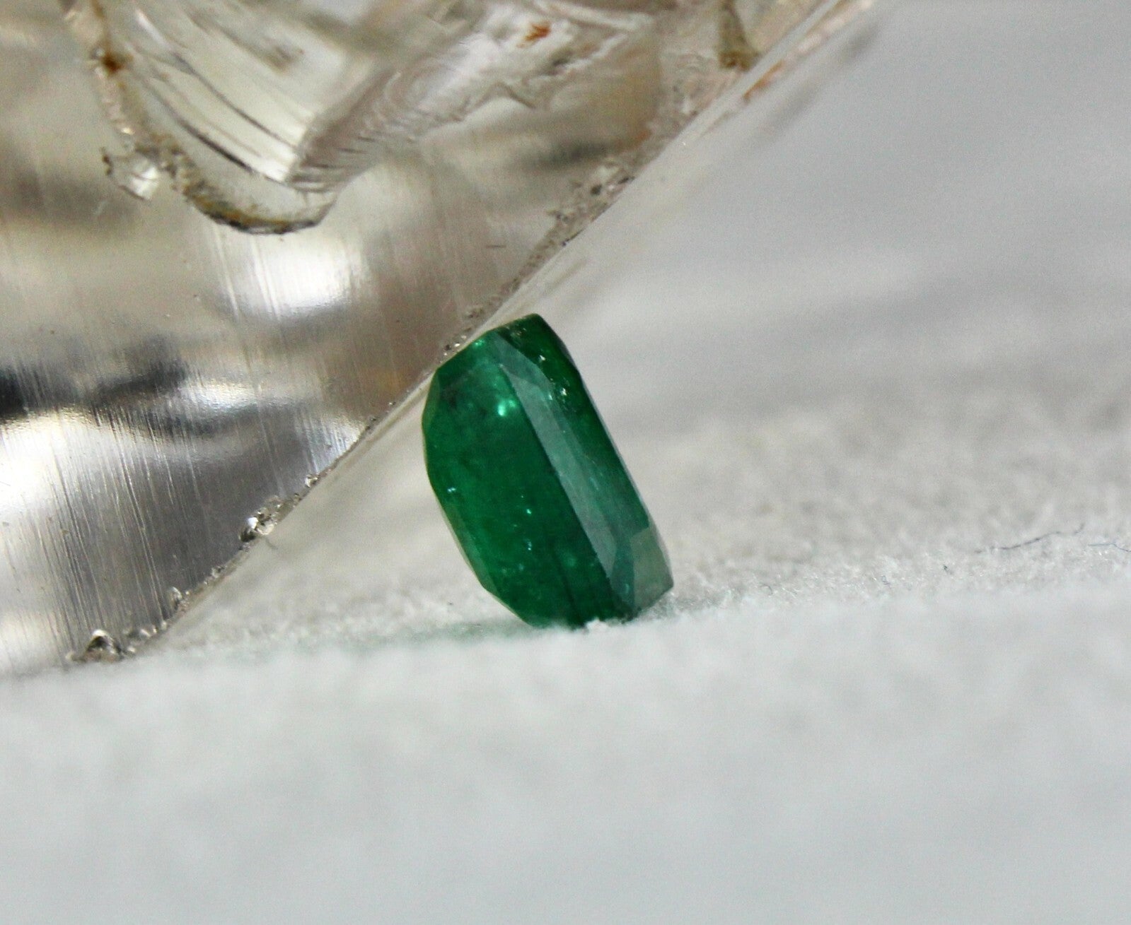 Natural Old Zambian Emerald Cut Octagon 2.54ct Gemstone Ring Pendant Silver