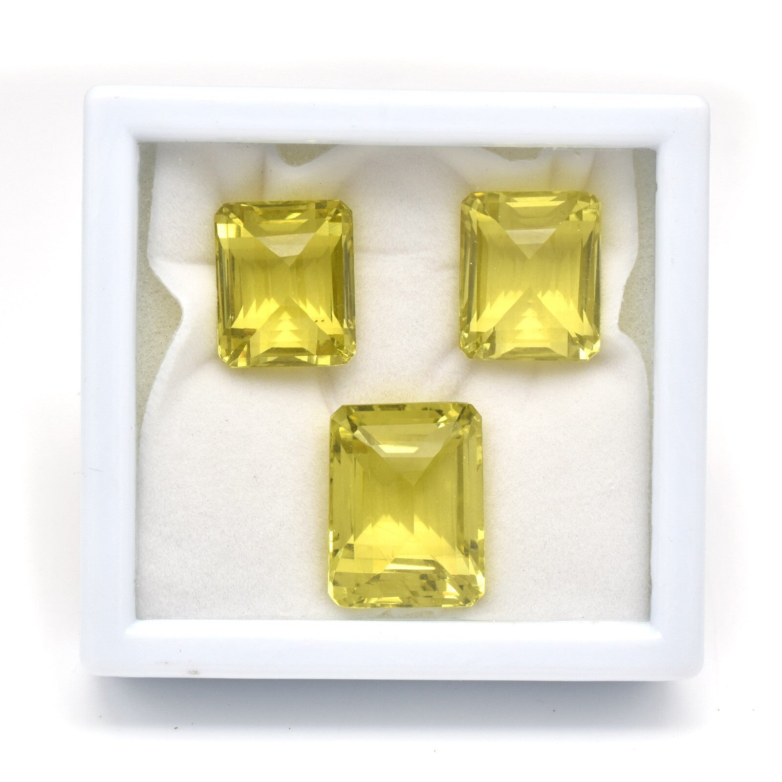 Natural Green Gold Lemon Quartz 78.75 Ct Octagon Earring Pendant