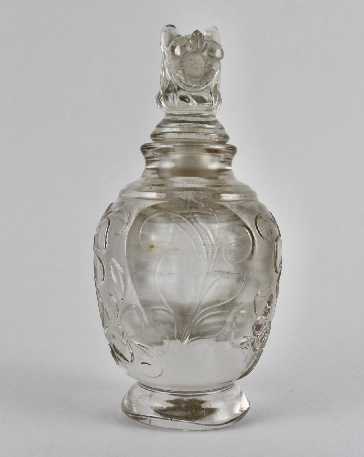 Certified Handmade Natural Rock Crystal 1950 Ct Quartz Perfume Bottle Home Décor