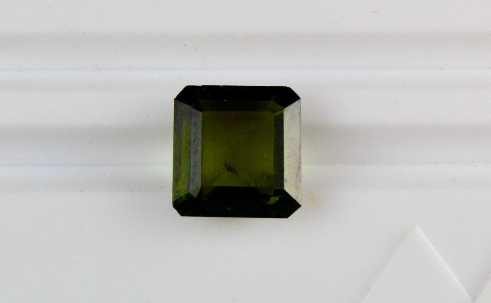 Certified Natural Green Tourmaline Square Cut Gem 15.29 Ct For Ring Or Pendant