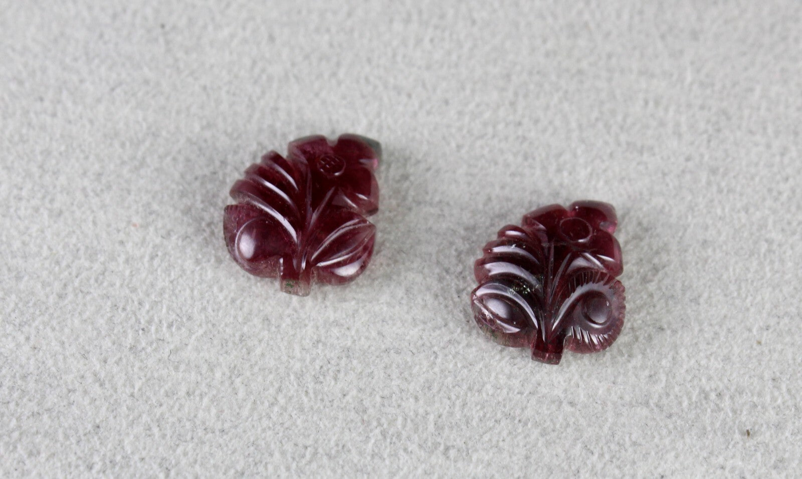 Natural Multi Pink Tourmaline 14.28ct Carved Gemstone Earring Pendant