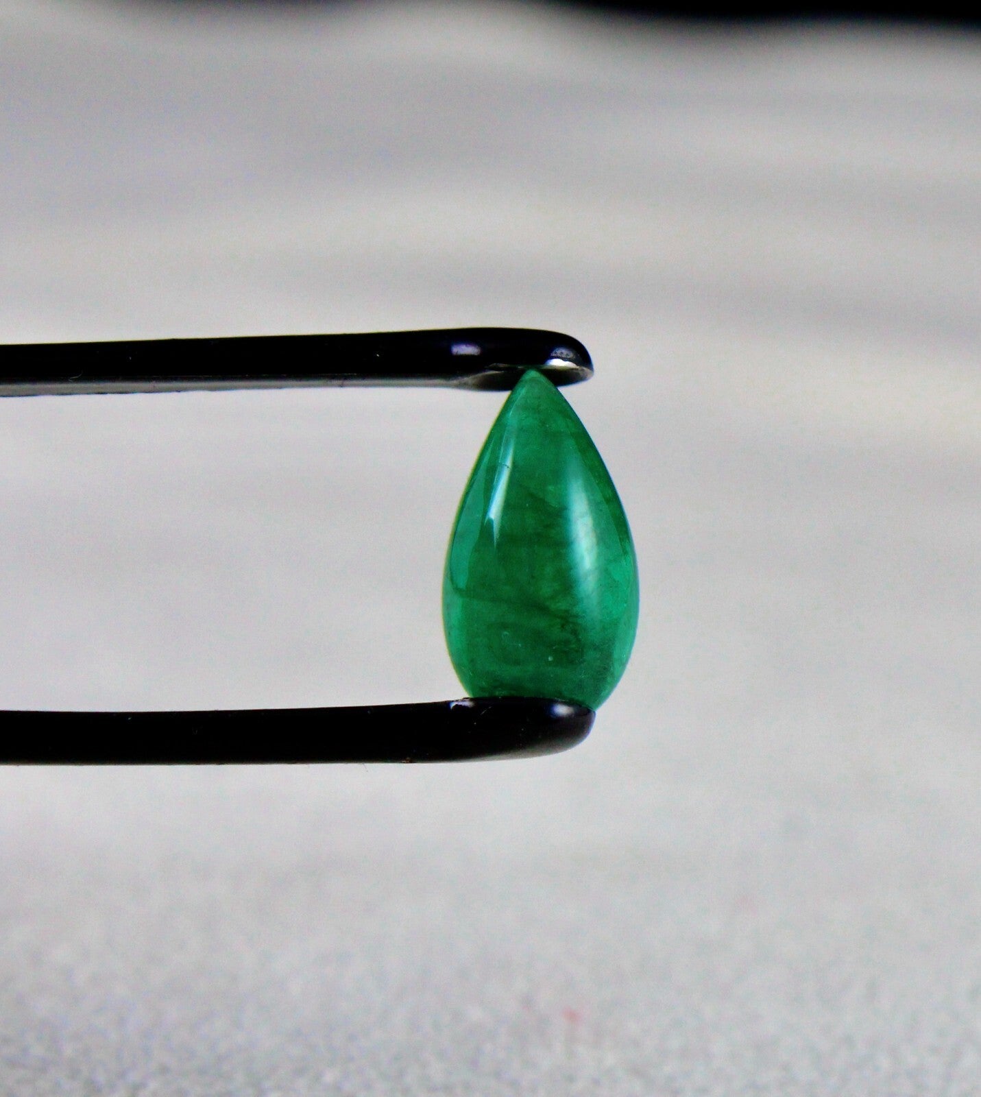 Natural Zambian Emerald Pear Cabochon 2.29 Ct Loose Gemstone For Ring Pendant