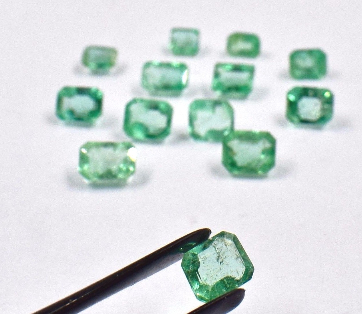 Certified Natural Colombian Emerald 10ct Octagon Cut Gemstone Bracelet