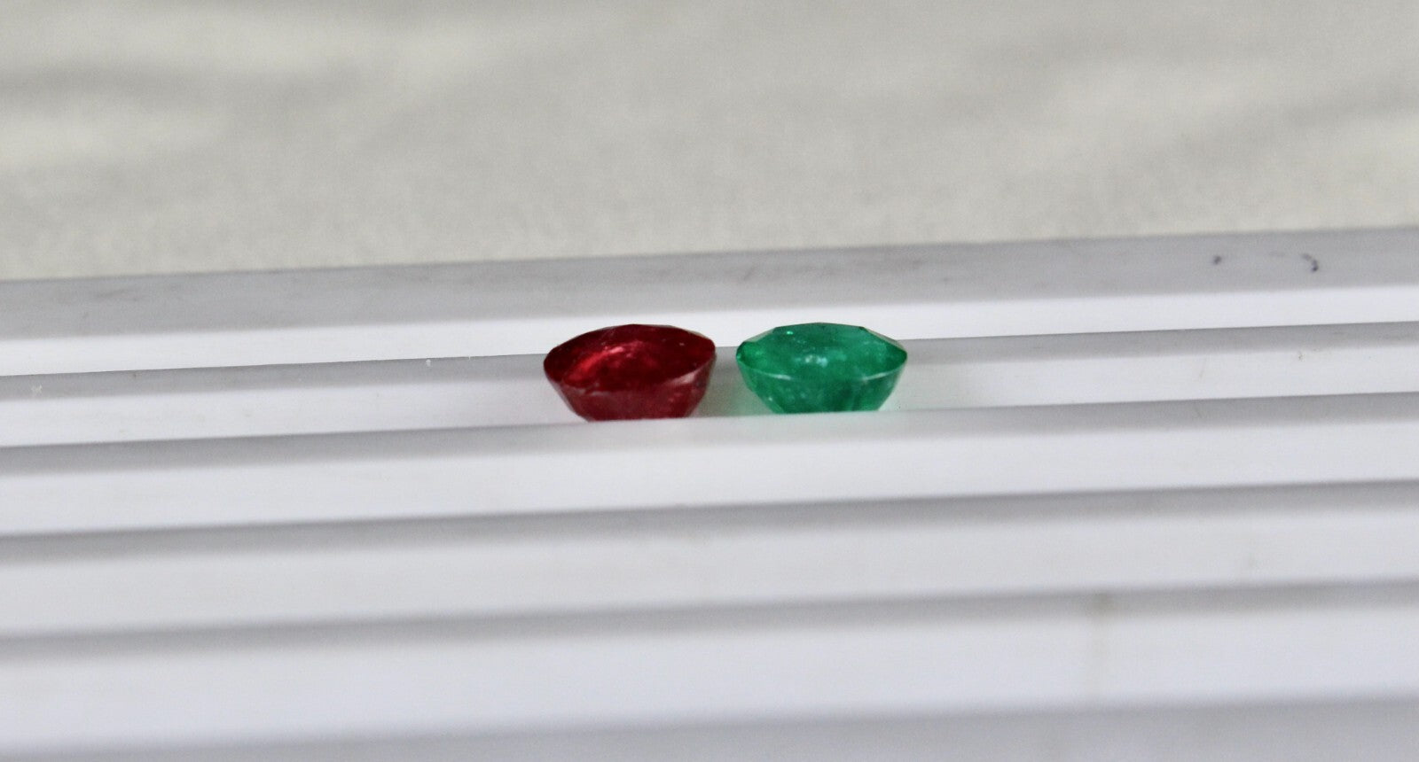 Certified Natural Emerald Ruby Round Cut 2 Pcs 4.88 Ct Gemstone Ring Pendant