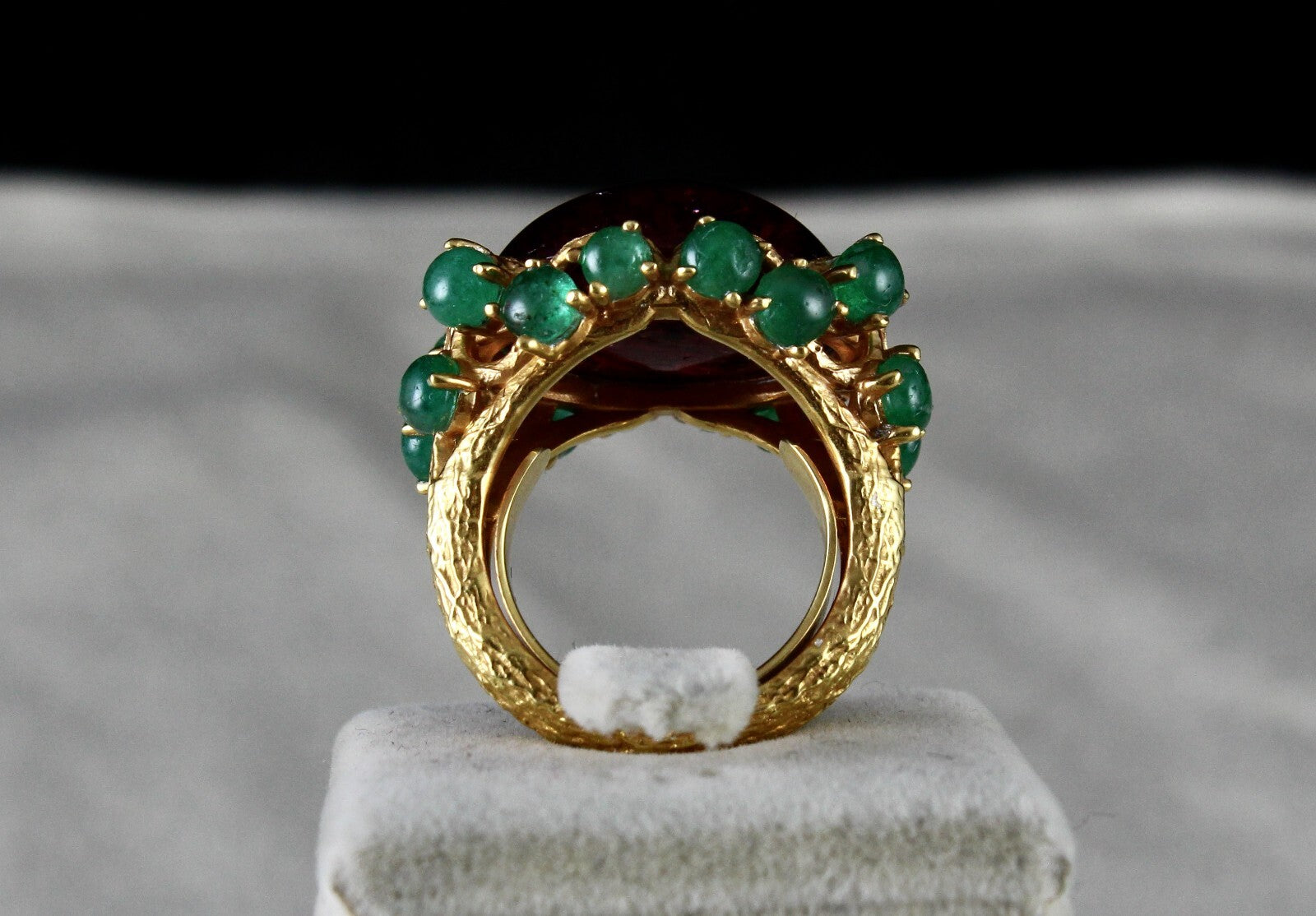 Certified Unique Natural Pink Tourmaline 10 Ct Sterling Silver Gold Plated Ring