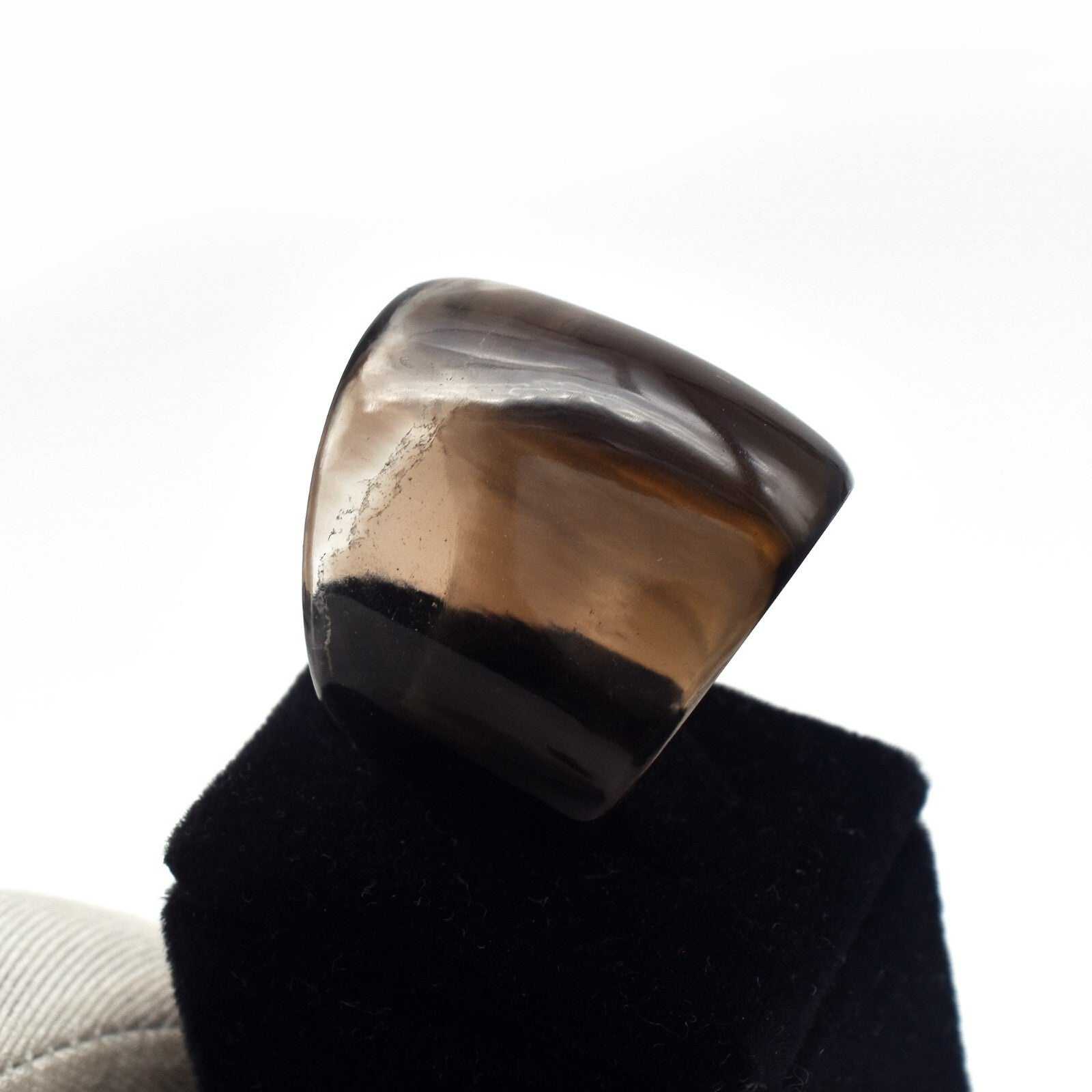 Rare Vintage Smoky Quartz 102 Ct Unisex Fashion Ring For Men And Women