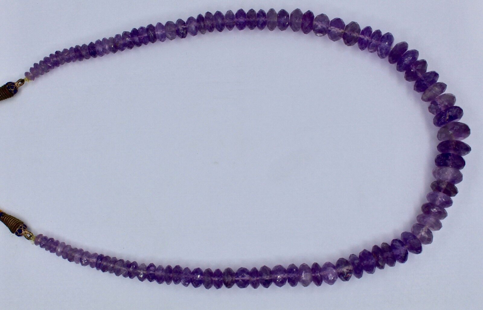 NATURAL AMETHYST BEADS FACETED ROUND 1 LINE 600 CARATS GEMSTONE FASHION NECKLACE