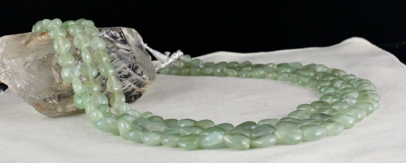 NATURAL INDIAN JADE BEADS FANCY CABOCHON 3L 874 CARATS GEMSTONE FASHION NECKLACE