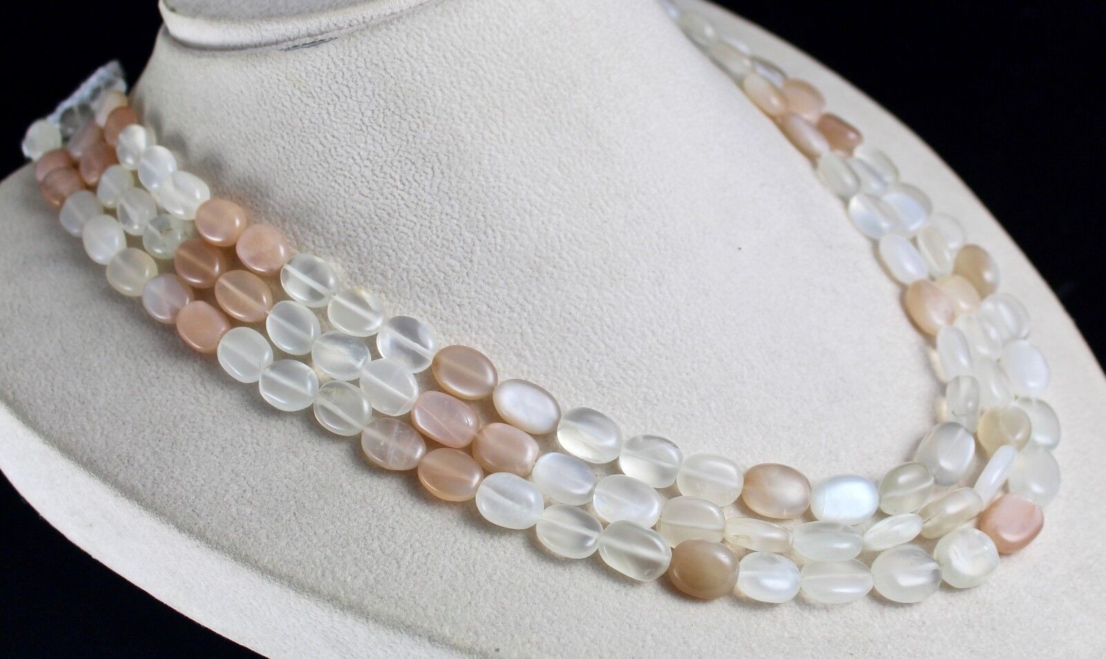 Natural Multi Colour Moonstone Beads Long 3 L 558 Ct Gemstone Fashion Necklace