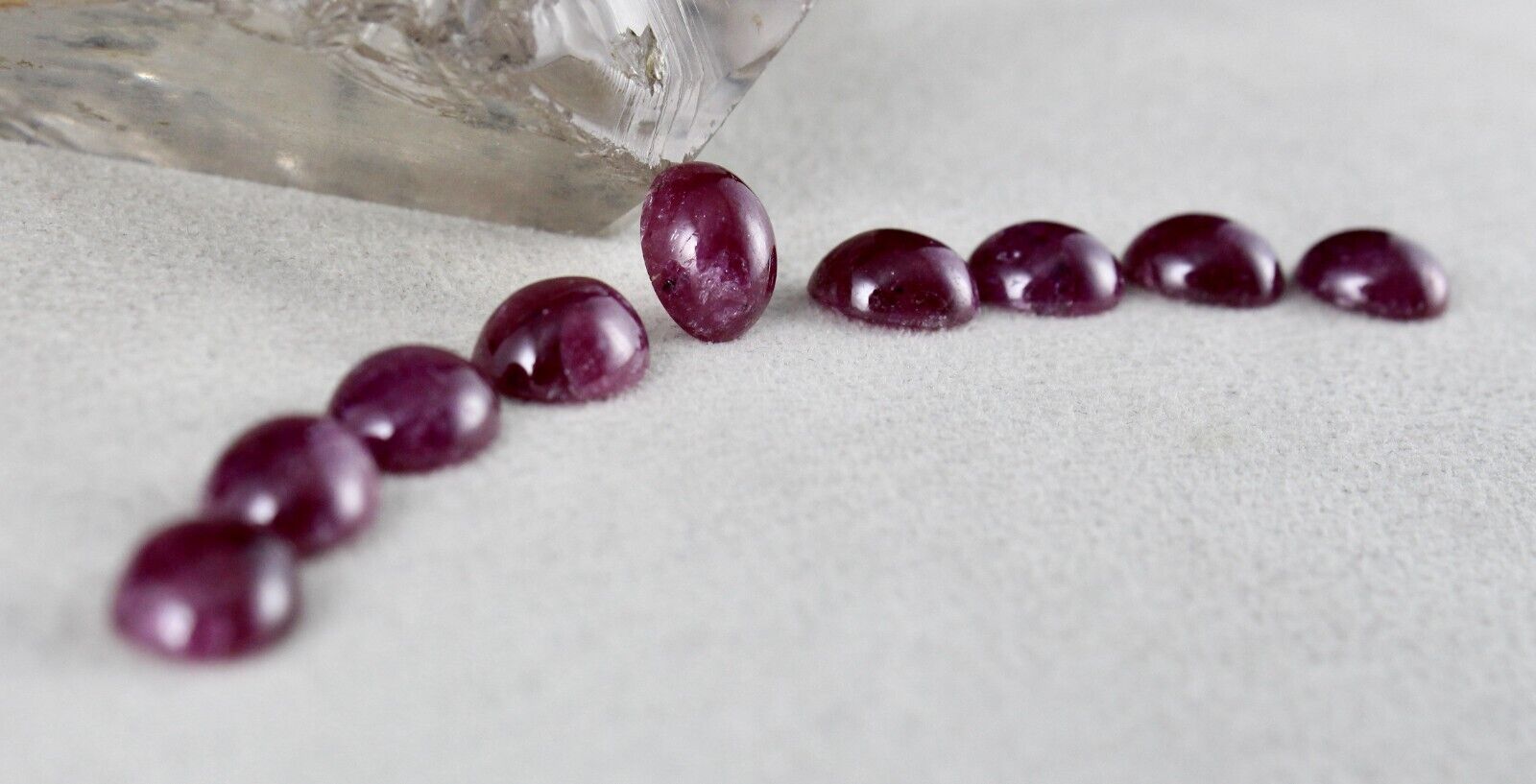 10X8 MM NATURAL UNHEATED RUBY OVAL CABOCHON 9 PCS 37.10 CTS GEMSTONE BRACELET